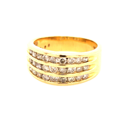 Pre Owned 18ct Diamond Set Band Ring ZU292